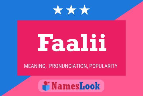 Faalii Name Poster