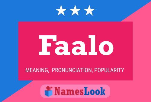 Faalo Name Poster