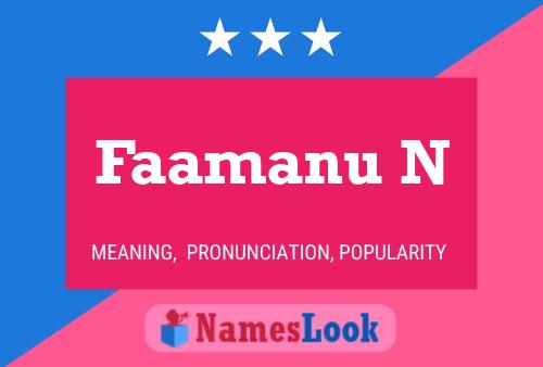 Faamanu N Name Poster