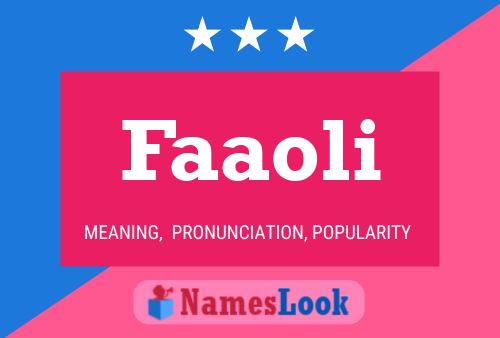 Faaoli Name Poster