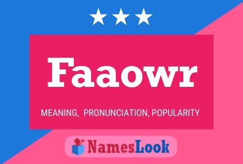 Faaowr Name Poster