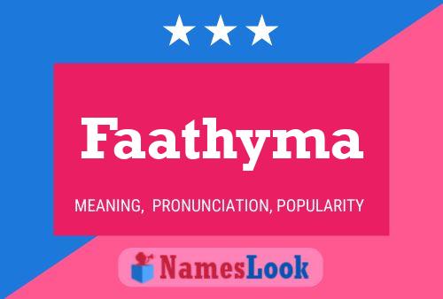 Faathyma Name Poster