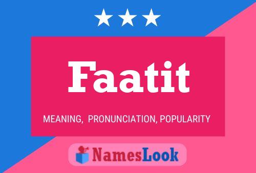 Faatit Name Poster