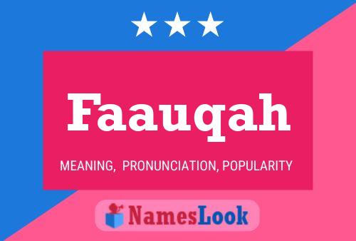 Faauqah Name Poster