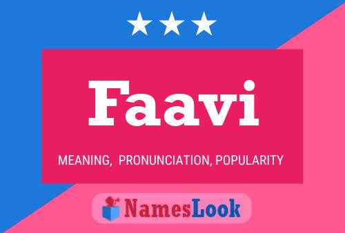 Faavi Name Poster