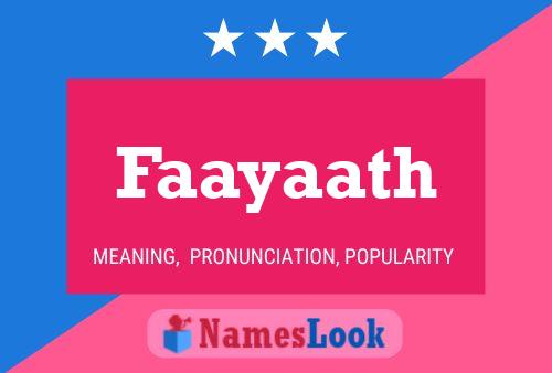 Faayaath Name Poster