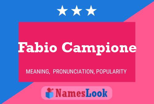 Fabio Campione Name Poster