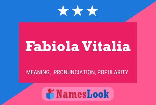 Fabiola Vitalia Name Poster