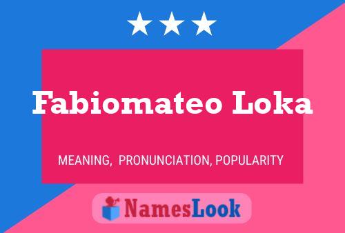 Fabiomateo Loka Name Poster