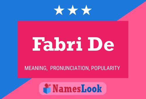 Fabri De Name Poster