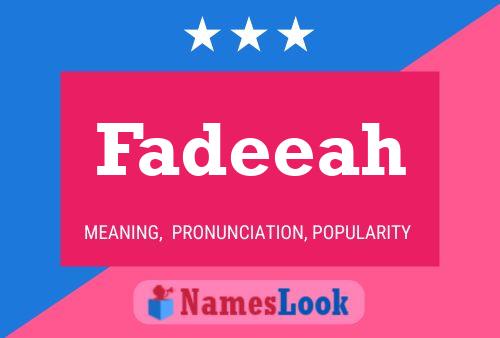 Fadeeah Name Poster