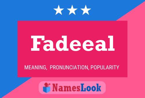 Fadeeal Name Poster