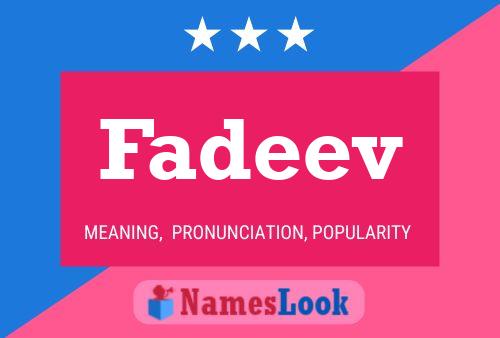 Fadeev Name Poster