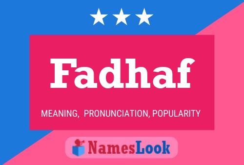 Fadhaf Name Poster