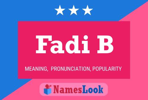 Fadi B Name Poster