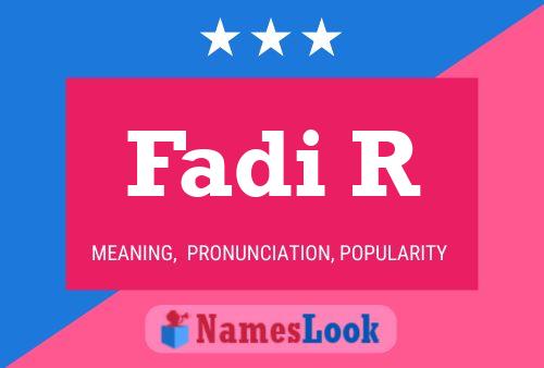 Fadi R Name Poster