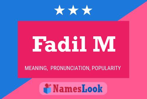 Fadil M Name Poster