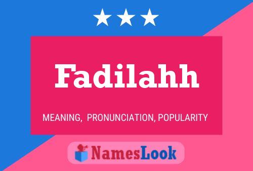 Fadilahh Name Poster