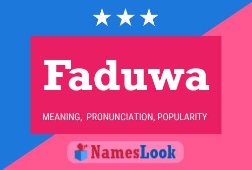 Faduwa Name Poster