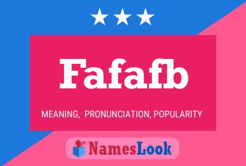 Fafafb Name Poster