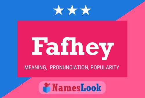 Fafhey Name Poster