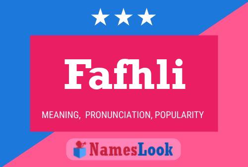 Fafhli Name Poster