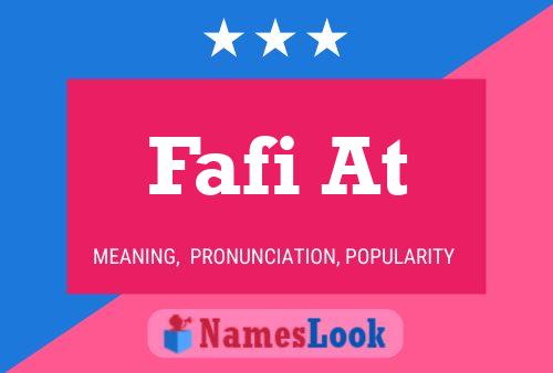 Fafi At Name Poster