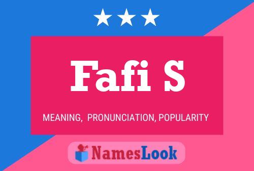 Fafi S Name Poster