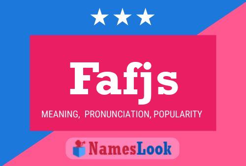 Fafjs Name Poster