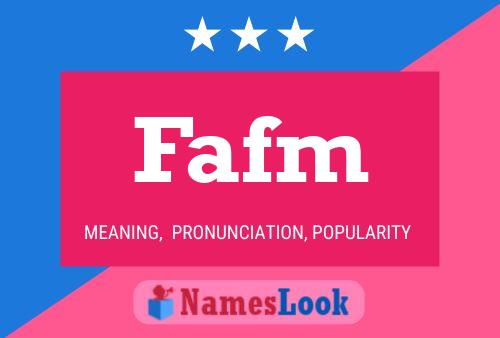 Fafm Name Poster