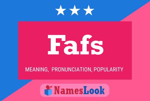 Fafs Name Poster