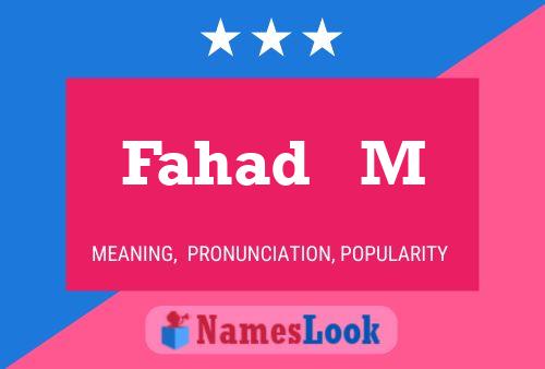 Fahad   M Name Poster