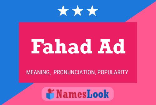 Fahad Ad Name Poster