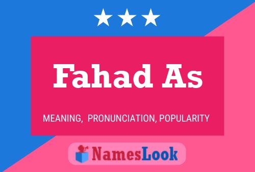 Fahad As Name Poster