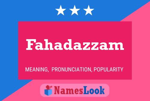 Fahadazzam Name Poster