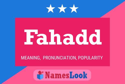 Fahadd Name Poster