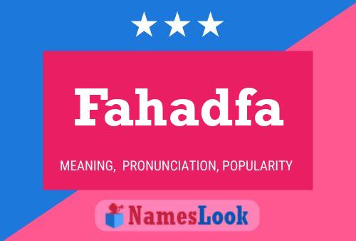 Fahadfa Name Poster