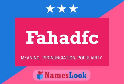 Fahadfc Name Poster