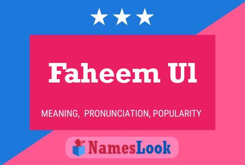 Faheem Ul Name Poster