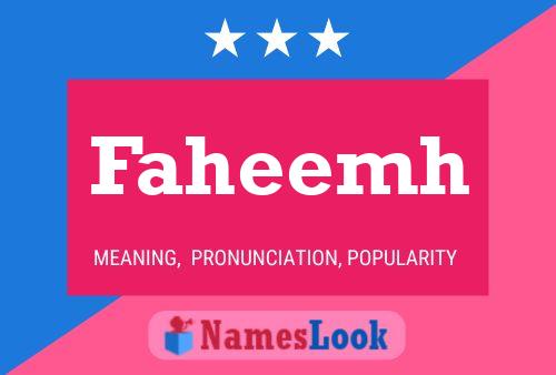 Faheemh Name Poster