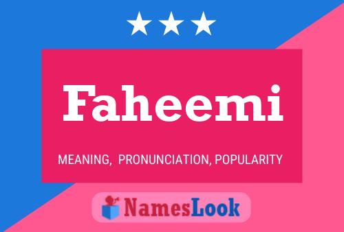 Faheemi Name Poster