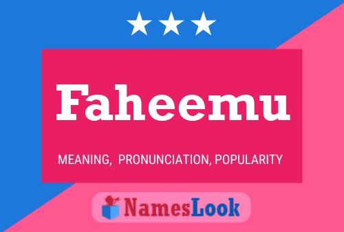 Faheemu Name Poster