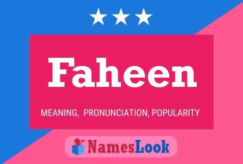 Faheen Name Poster