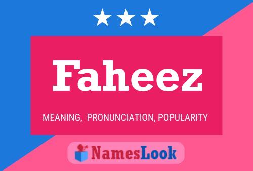 Faheez Name Poster