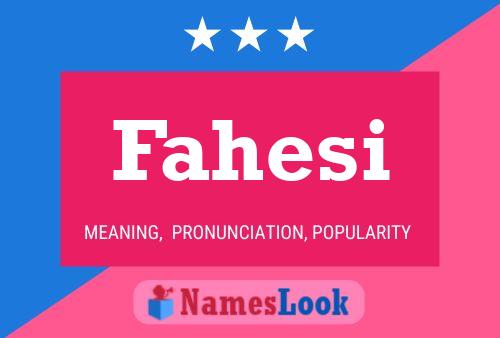 Fahesi Name Poster