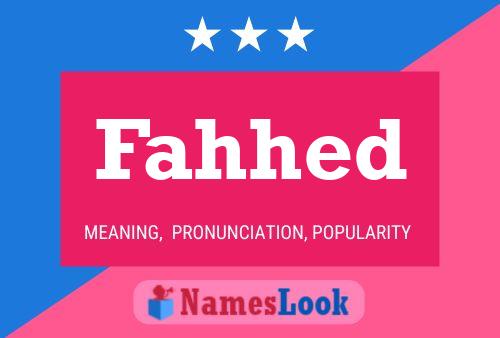 Fahhed Name Poster