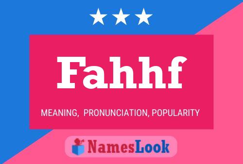 Fahhf Name Poster