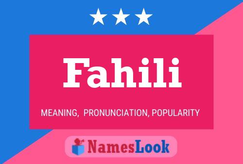 Fahili Name Poster