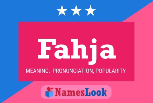 Fahja Name Poster