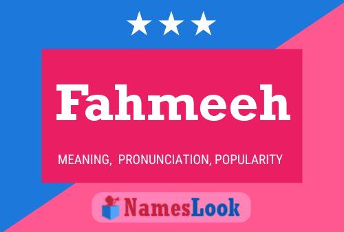 Fahmeeh Name Poster